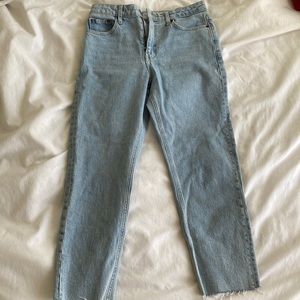 topshop straight light wash jeans